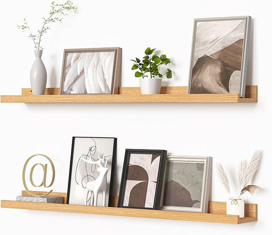 Heimlove Picture Ledge Shelf, Floating Shelves Set of 2, 36 Inches Picture Shelf by Heimlove