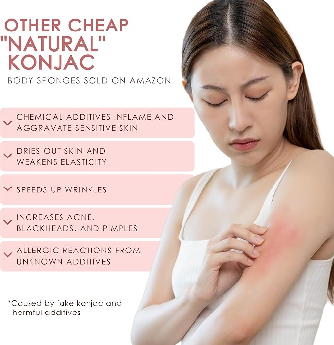 Konjac Sponge Body Exfoliating Walnut | Microplastic Free 100% Natural | - Image 2