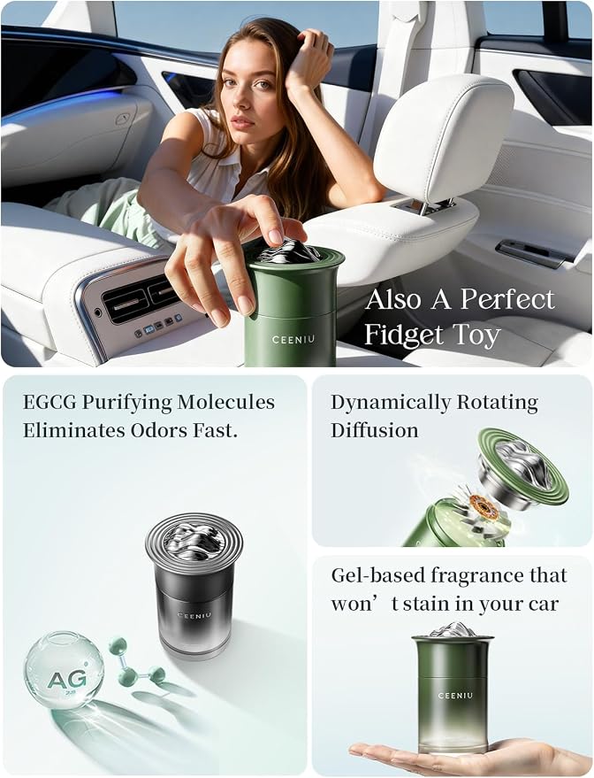 Ceeniu Luxurious Car Air Freshener CF23, Odor Release Gel, 45 oz Large Capacity - Image 3