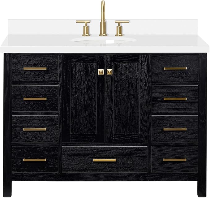 ARIEL Cambridge 49 Inch Single Oval Sink Bathroom Vanity - Image 11