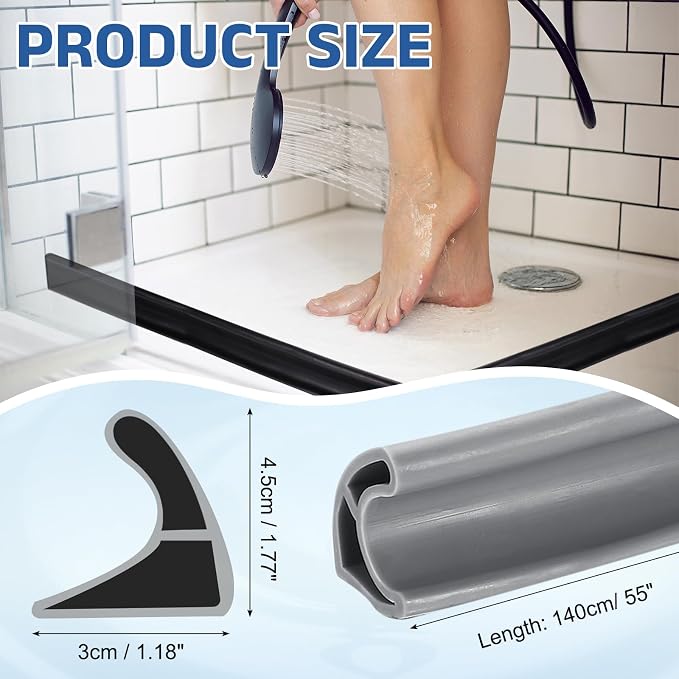 uxcell Shower Water Barrier, 1.18"W x 1.77"H - Image 2