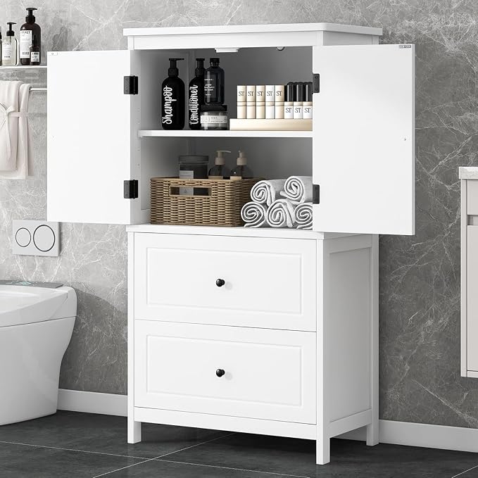 Tall Wide Storage Cabinet, Wood Kitchen Cabinet - Image 4