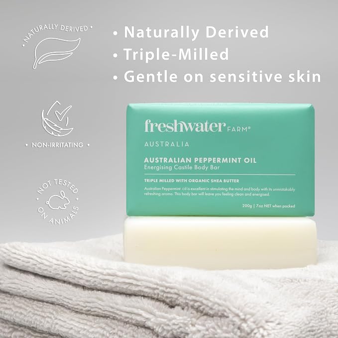 Freshwater Farm Australia Energizing Castile Natural Bar Soap - Image 2
