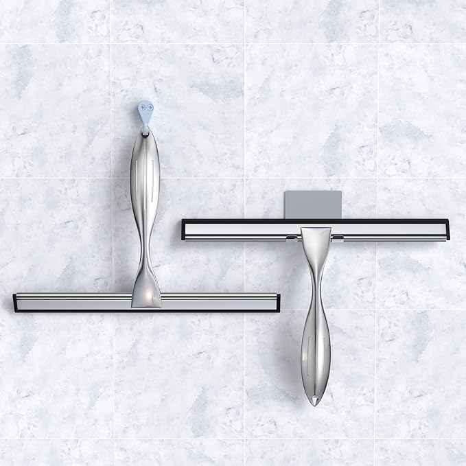 Shower Squeegee Set, 10-Inch Stainless Steel Squeegee - Image 6