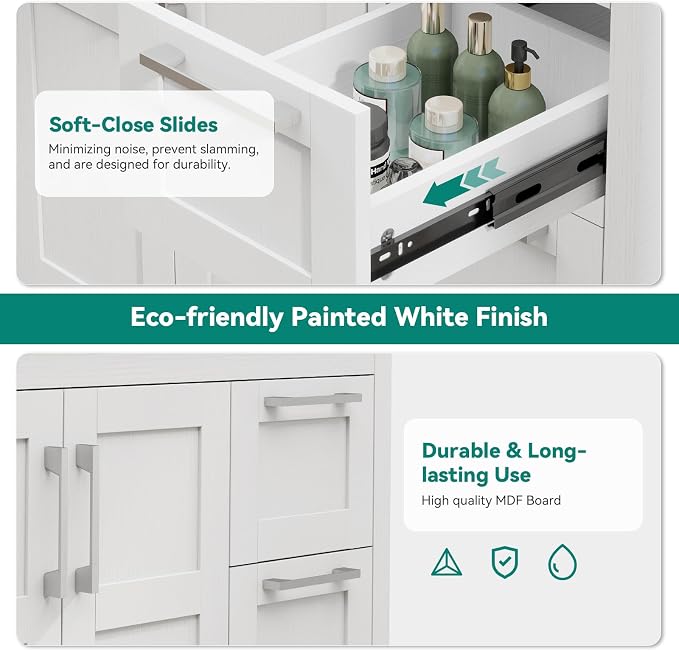 YOURLITE 36 Inches Traditional Bathroom Vanity Set - Image 6