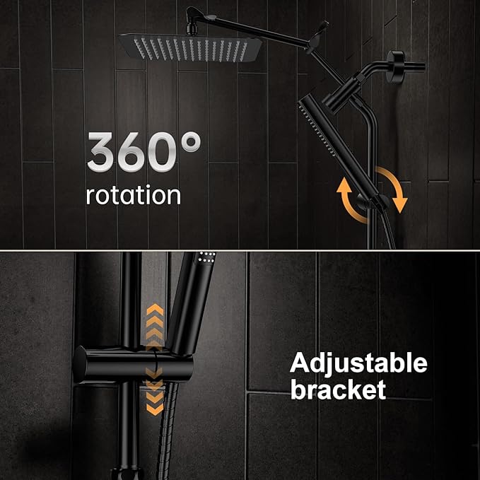 Veken 10" Luxurious All Metal Rain Shower Head - Image 3
