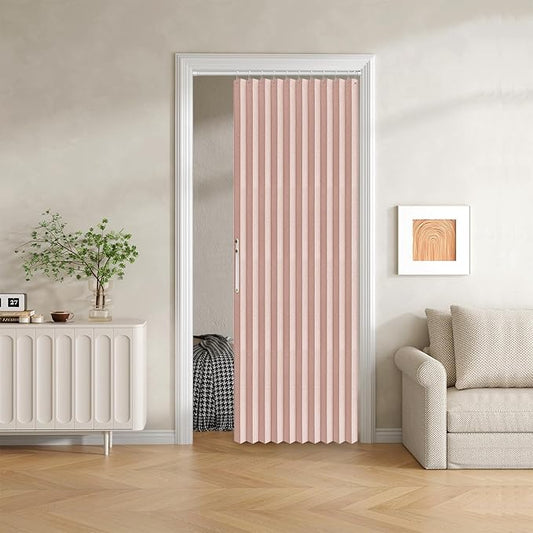 100% Blackout Fabric Folding Door Curtain by JILRON