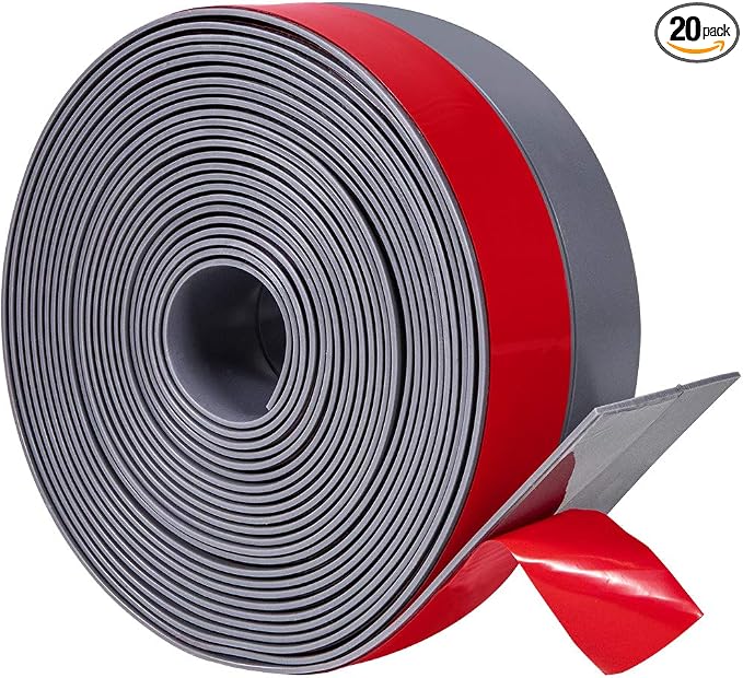 TORRAMI Silicone Door Sweep Draft Stopper 2 inch Width 20 Feet Length, Seal by TORRAMI