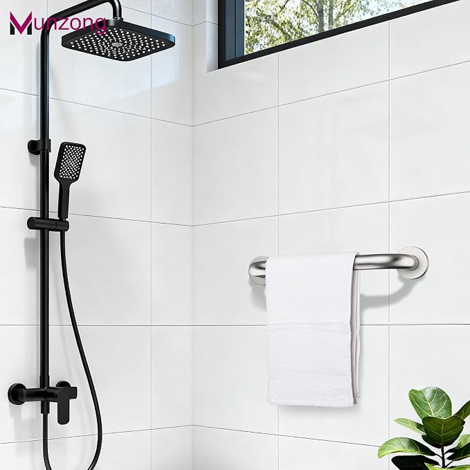 12 Inch Anti Slip Shower Safety Bars, Munzong 2 Pack Bathroom Grab Bars - Image 6