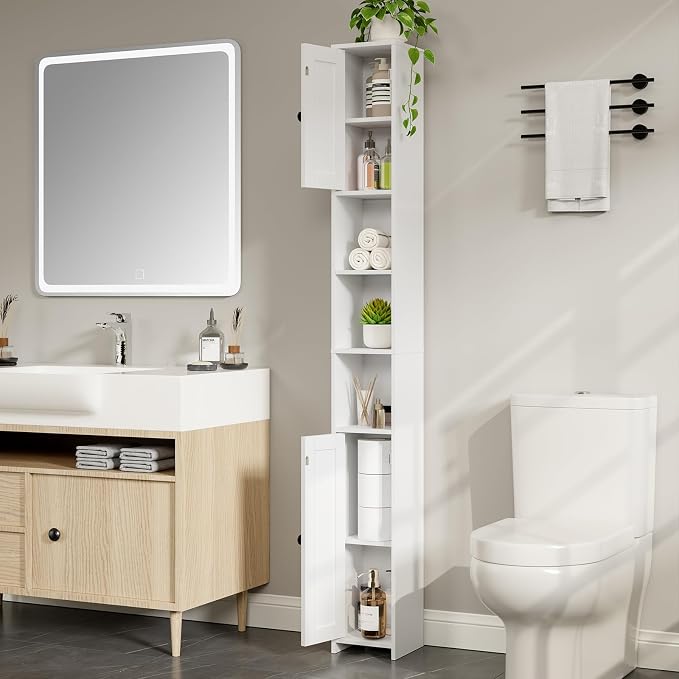 RRX Tall Slim Bathroom Storage Cabinet - Image 2
