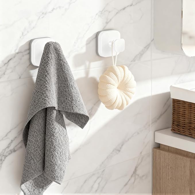 Shower Hooks for Inside Shower, Reusable Suction Cup Hooks for Glass Window - Image 2