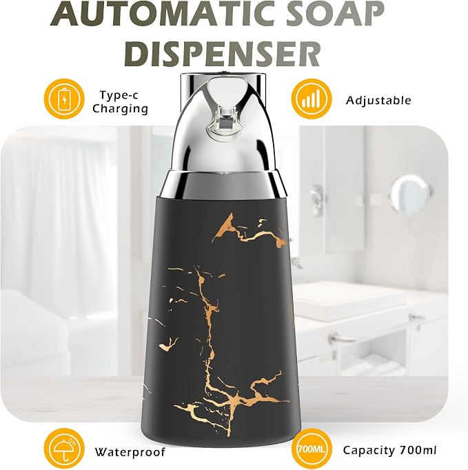 Adjustable Automatic Soap Dispenser Touchless, Ceramic Material，4 Adjustable - Image 2