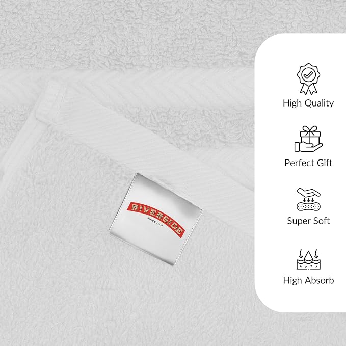 RIVERSIDE Pack of 2 Extra Large Bath Sheets 35 x 70 Inches - Image 5