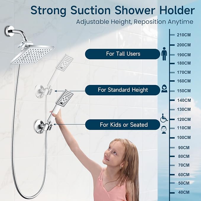 BRIGHT SHOWERS Handheld Shower Head Holder - Image 4