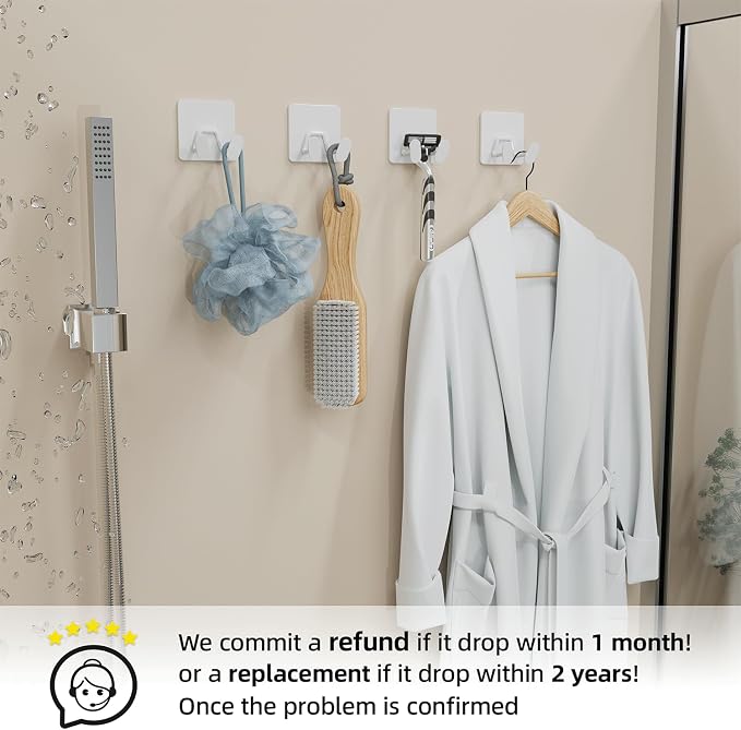 Adhesive Shower Hooks for Bathroom - Image 4