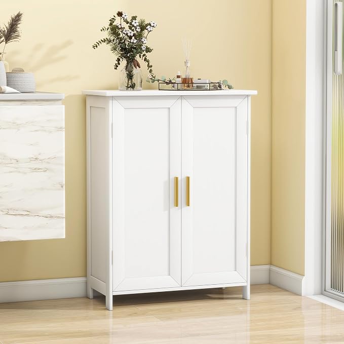 Bathroom Storage Floor Cabinet Freestanding Organizer by Unknown