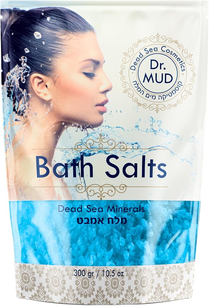 Natural Dead Sea Salt 100% Mineral-Rich Bath Soak, More Minerals Than Epsom Salt by DrMuddeadseacosmetics
