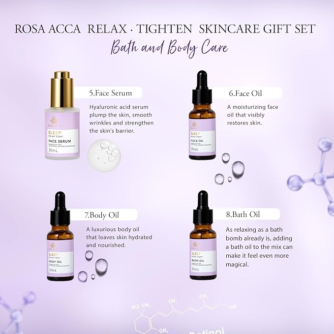 Lavender 23 Pcs Facial Skin Care Set, Luxury Bath and Body Gifts - Image 4