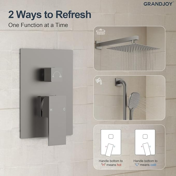 Brushed Nickel 10 Inch Rainfall Shower System - Image 6