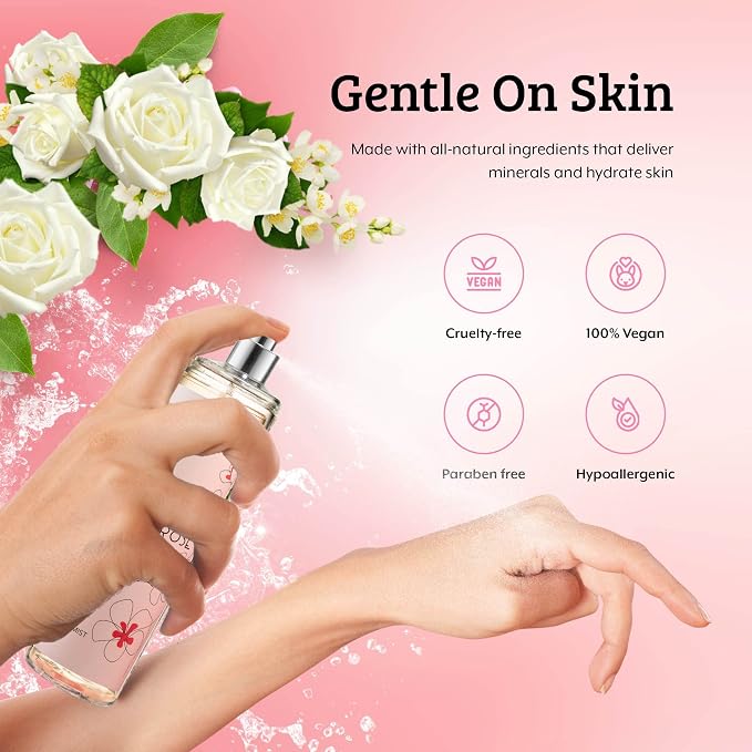 White Rose Jasmine Body Spray for Women, Womens Perfume Fragrance Body Mist And - Image 4