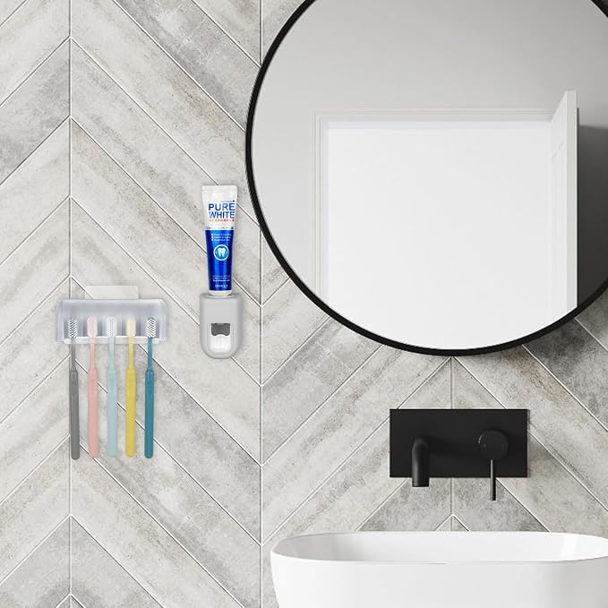 5 Slots Wall Mount Toothbrush Holder - Image 6