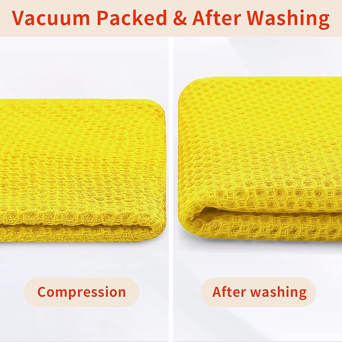 Homaxy 100% Cotton Waffle Weave Kitchen Dish Towels, Ultra Soft Absorbent Quick - Image 7
