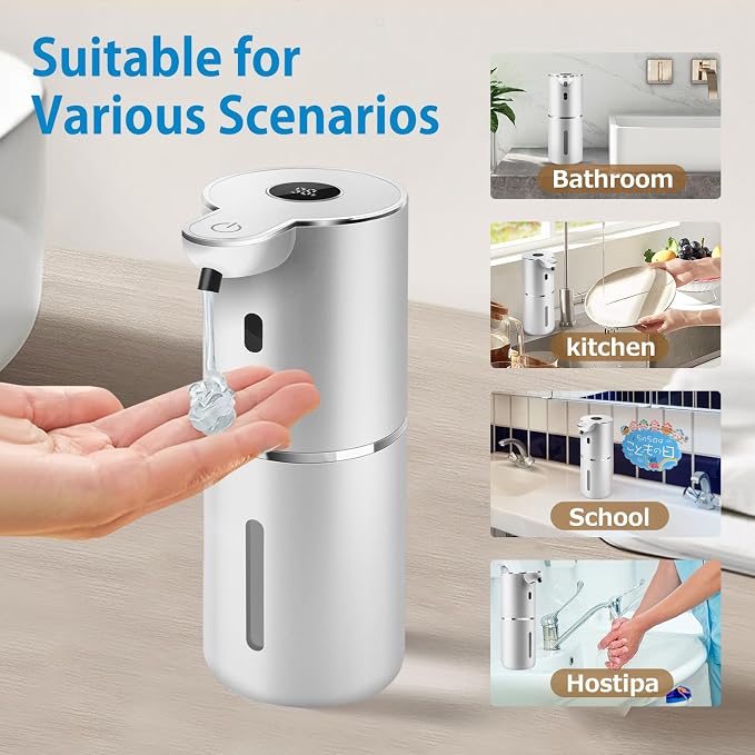 Automatic Liquid Soap Dispenser 12.8oz, Rechargeable & 6 Levels Soap Adjustable - Image 7
