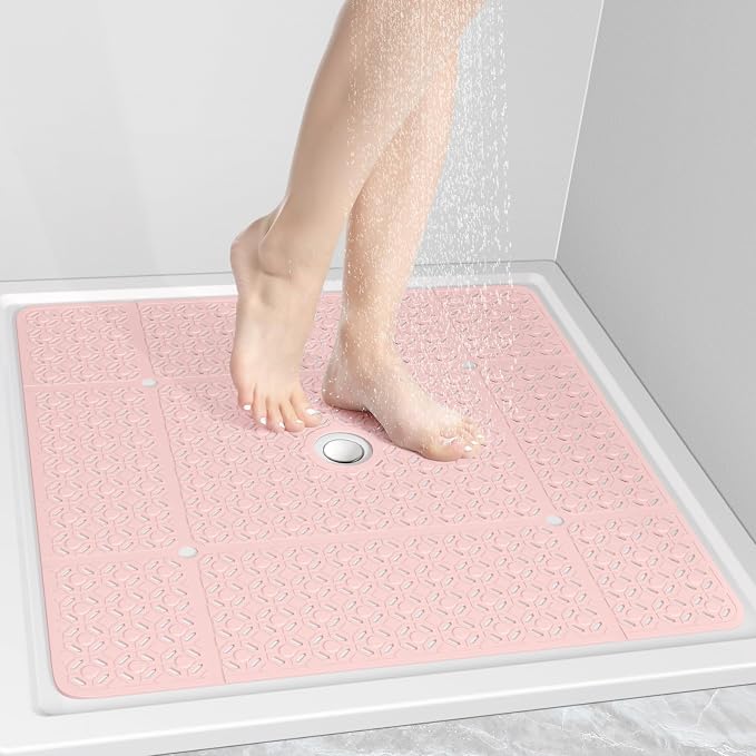 OTHWAY Square Shower Mat, TPE Anti Slip Shower mat by OTHWAY