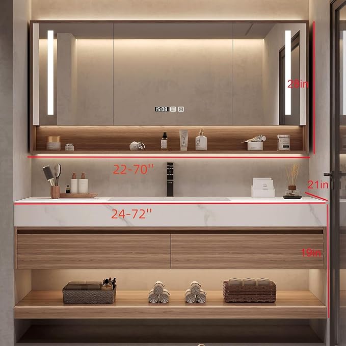 Wood Bathroom Vanity Set - Image 2