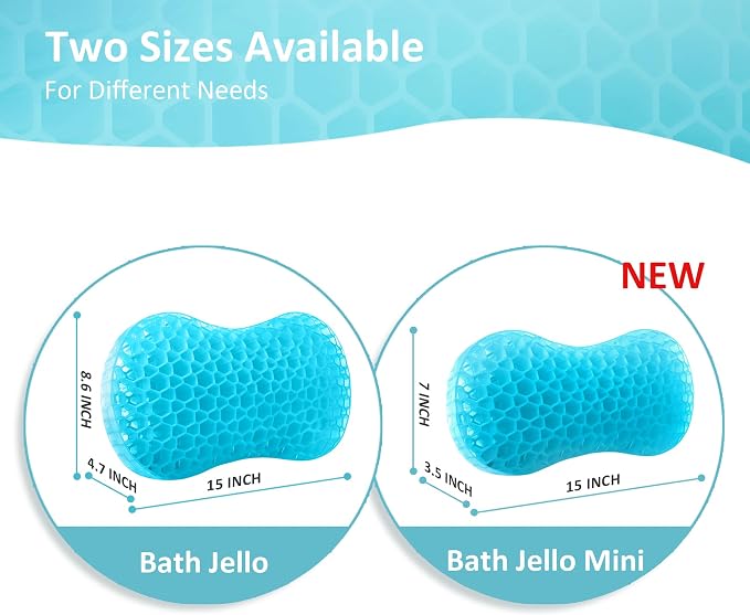 Sunlit Bath Jello Mini Gel Bath Pillows, Lumbar Pillow - Image 5