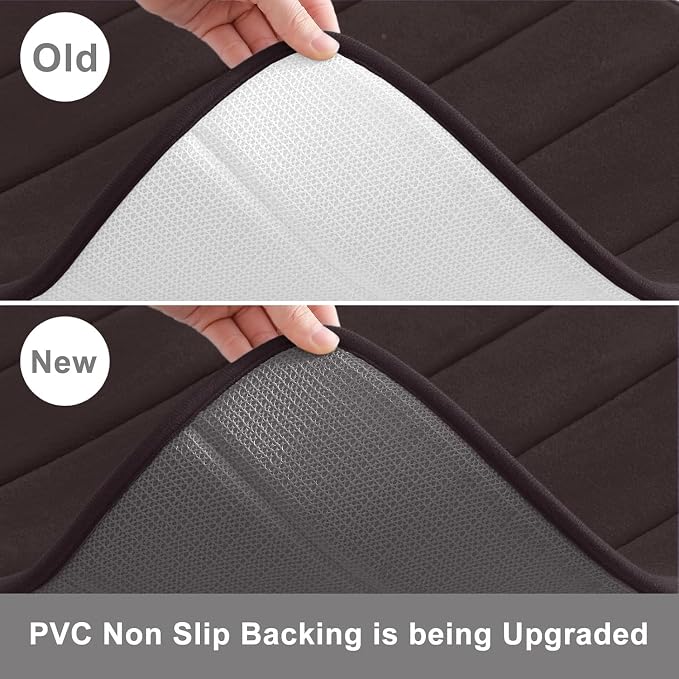 Buganda Memory Foam U-Shaped Contour Toilet Rugs, Non Slip Absorbent, Thick - Image 4