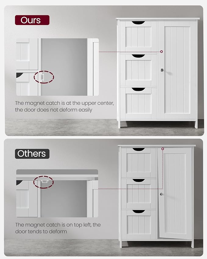 VASAGLE Floor Storage Cabinet, Freestanding Storage Unit - Image 9