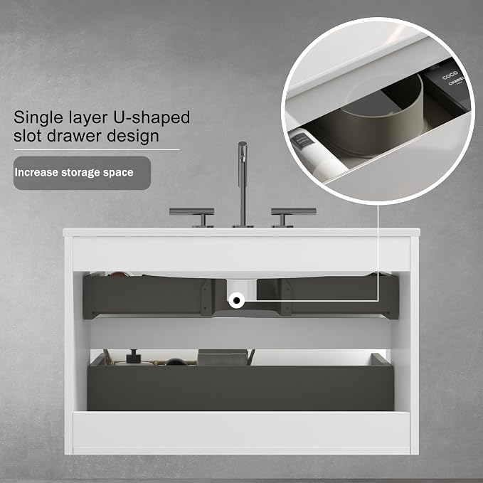 Floating Wall Mounted Bathroom Vanity - Image 5