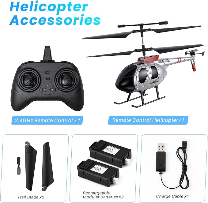 SIMREX RC Helicopter, Remote Control Helicopter Toy - Image 5
