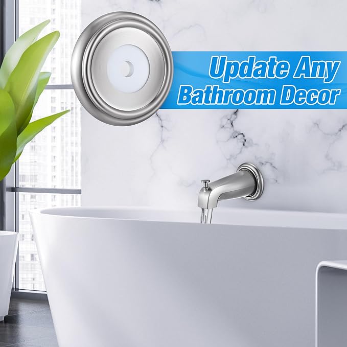 Dreyoo Metal Tub Spout Cover Ring, Bathtub Spout Trim Plate Ring - Image 6