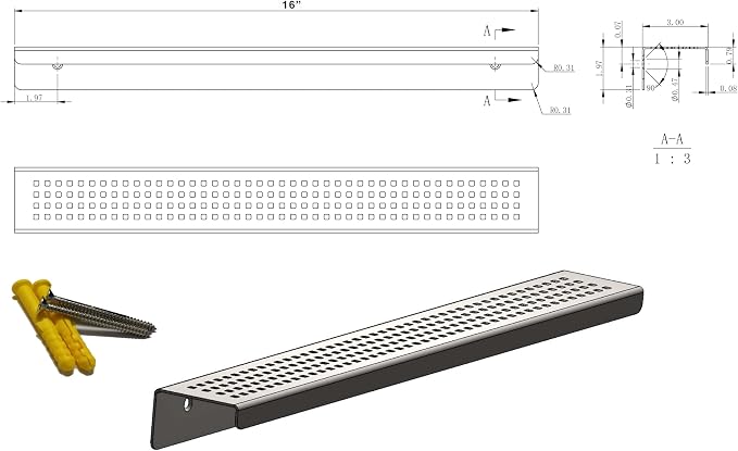 SereneDrains Stainless Steel Matte White Shower Shelf - Image 5