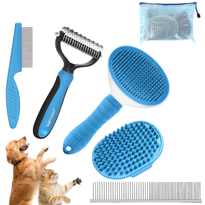 Dog Brush Grooming Kit 5 PCS by WOPQAEM%C2%AE
