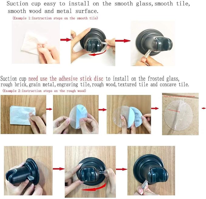 JiePai Vacuum Suction Cup Shower Head Holder, Adhesive Adjustable Suction - Image 6