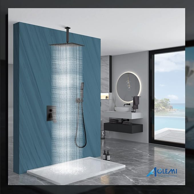 Aolemi Ceiling Mount Shower System Rain Shower Head - Image 7