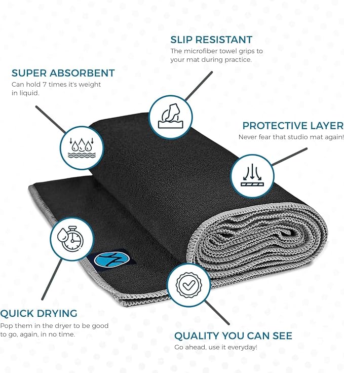 Youphoria Yoga Microfiber Non-Slip Towel - Image 3