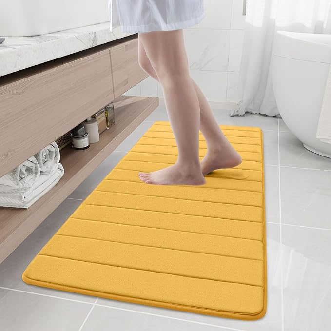 Buganda Memory Foam Bath Mat, Ultra Soft and Non-Slip Bathroom Rugs, Water by Buganda