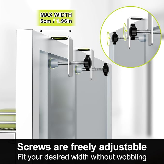 Orimade Over the Door Shower Caddy Adjustable 5 Tier Silver Grey, Bathroom - Image 6
