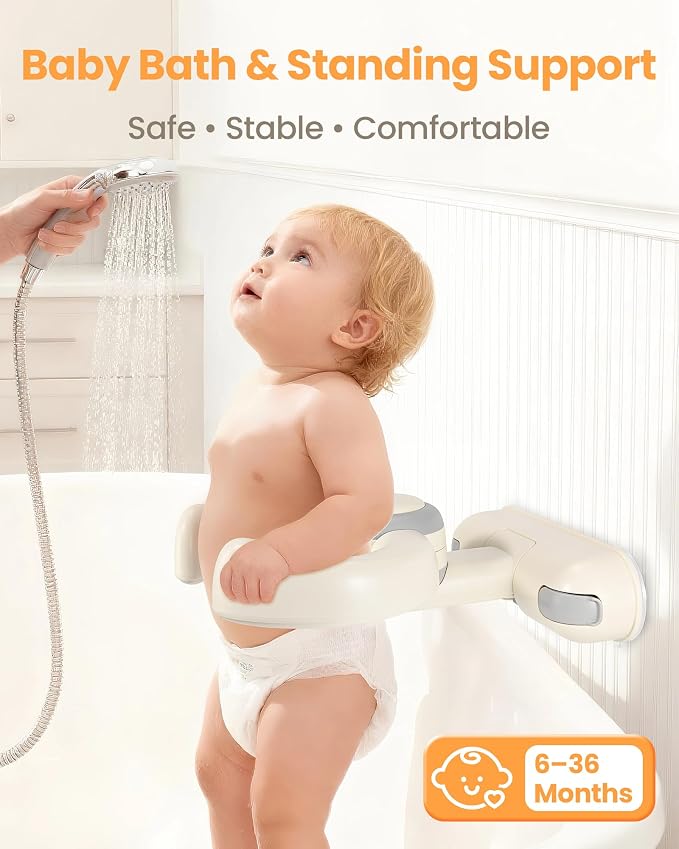 Baby Shower Stand for Infant to Toddler 6–36 Months, Wall-Mounted Baby Bath - Image 2