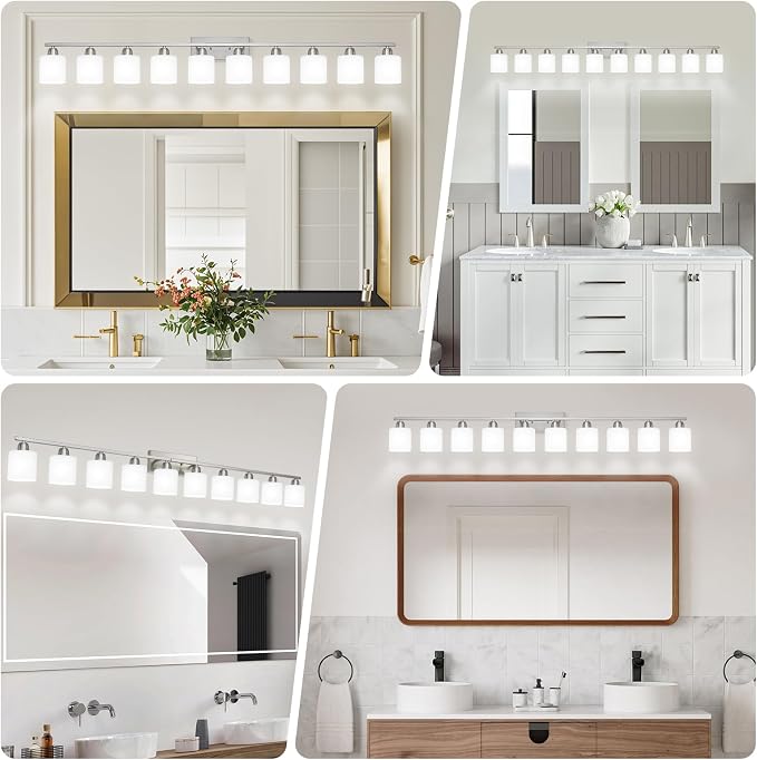 Brushed Nickel Bathroom Vanity Light - Image 3