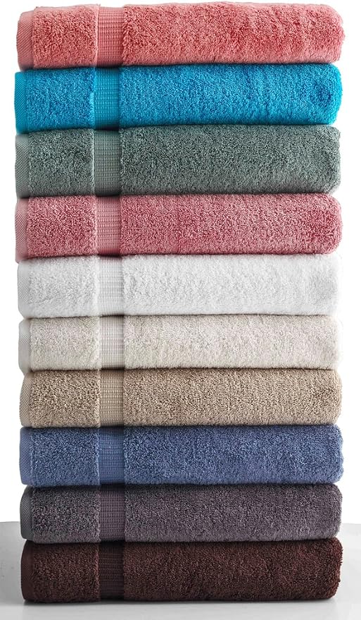 SALBAKOS 100% Turkish Cotton Bath Towel Set of 4 27x54 inch | Heirloom Quality - Image 3