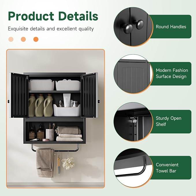 Letaya Metal Bathroom Wall Cabinet - Image 5