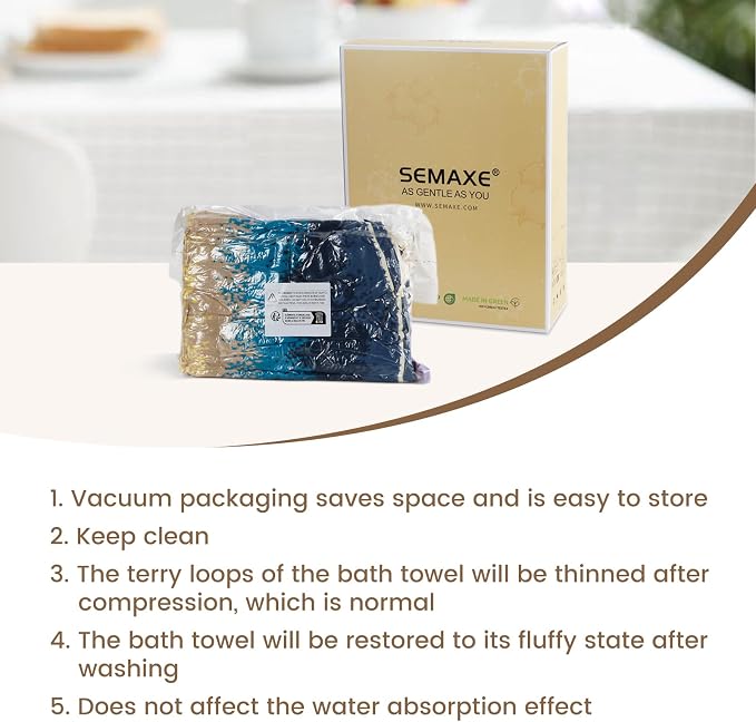 SEMAXE 4-Pack Luxury Bath Towels - Image 5