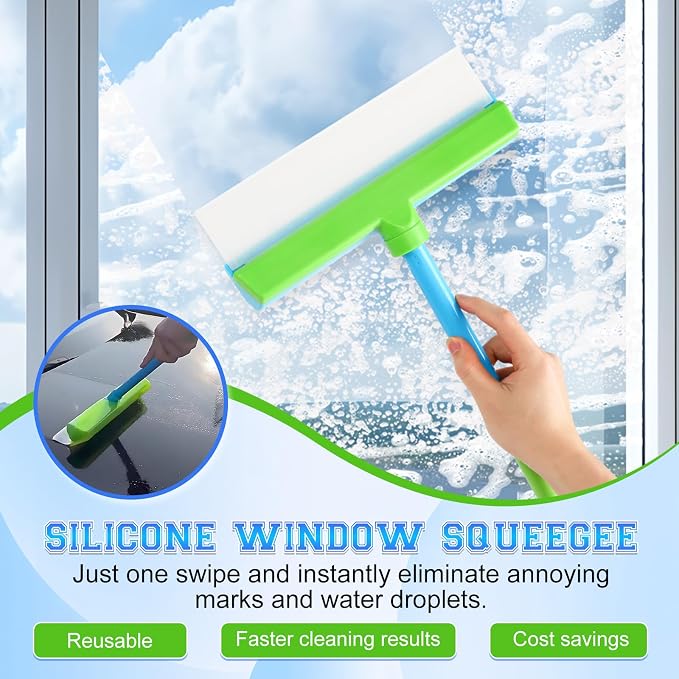 Recyclable Silicone Window Squeegee Kit, Glass Cleaning Tools - Image 2