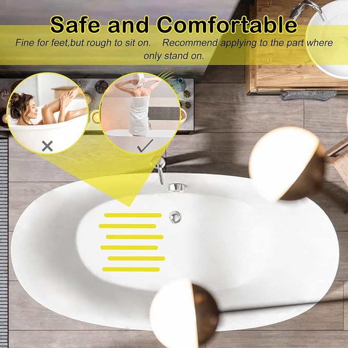 S&X Non Slip Bath Stickers, Gritty Textured Slip-Resistant Treads, 0.75-Inch by - Image 5