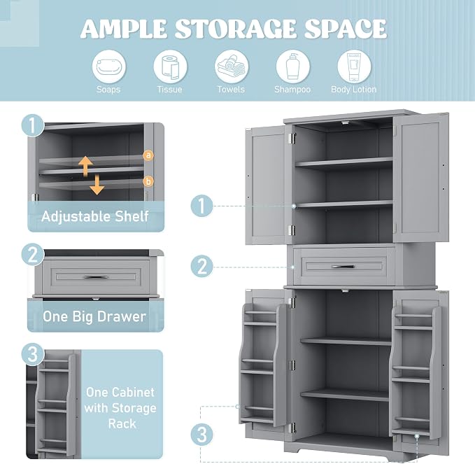 Polibi Bathroom Storage Cabinet - Image 5